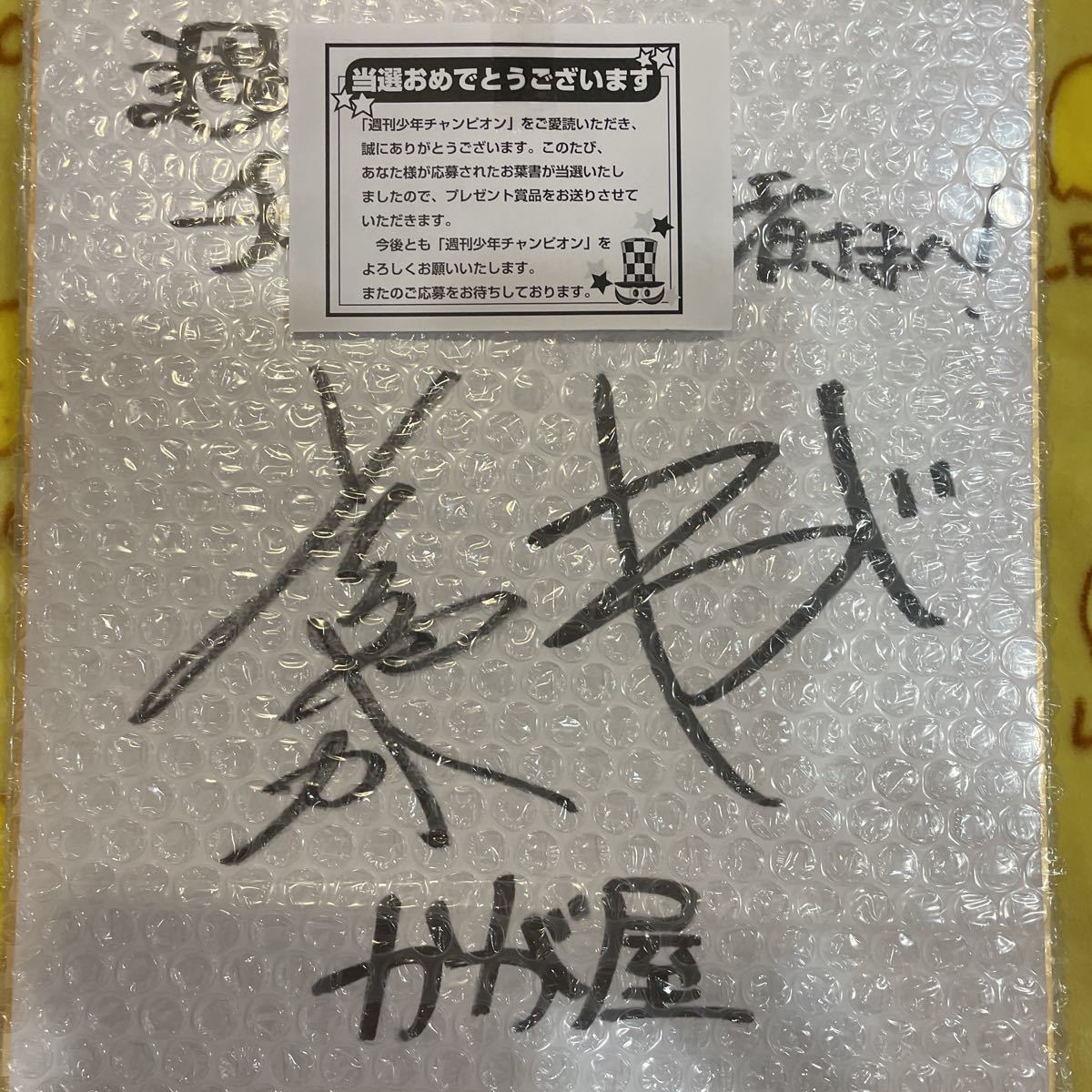 目立った傷や汚れなし】かが屋 直筆サイン色紙 加賀翔 賀屋壮也 お笑い