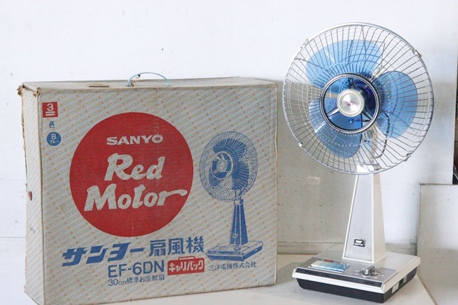 SANYO 扇風機 Red Motor EF-4KL 昭和レトロ 箱袋付 傷や汚れあり】TB526サンヨー 扇風機 EF-6DN Red Motor 動作確認済◇箱
