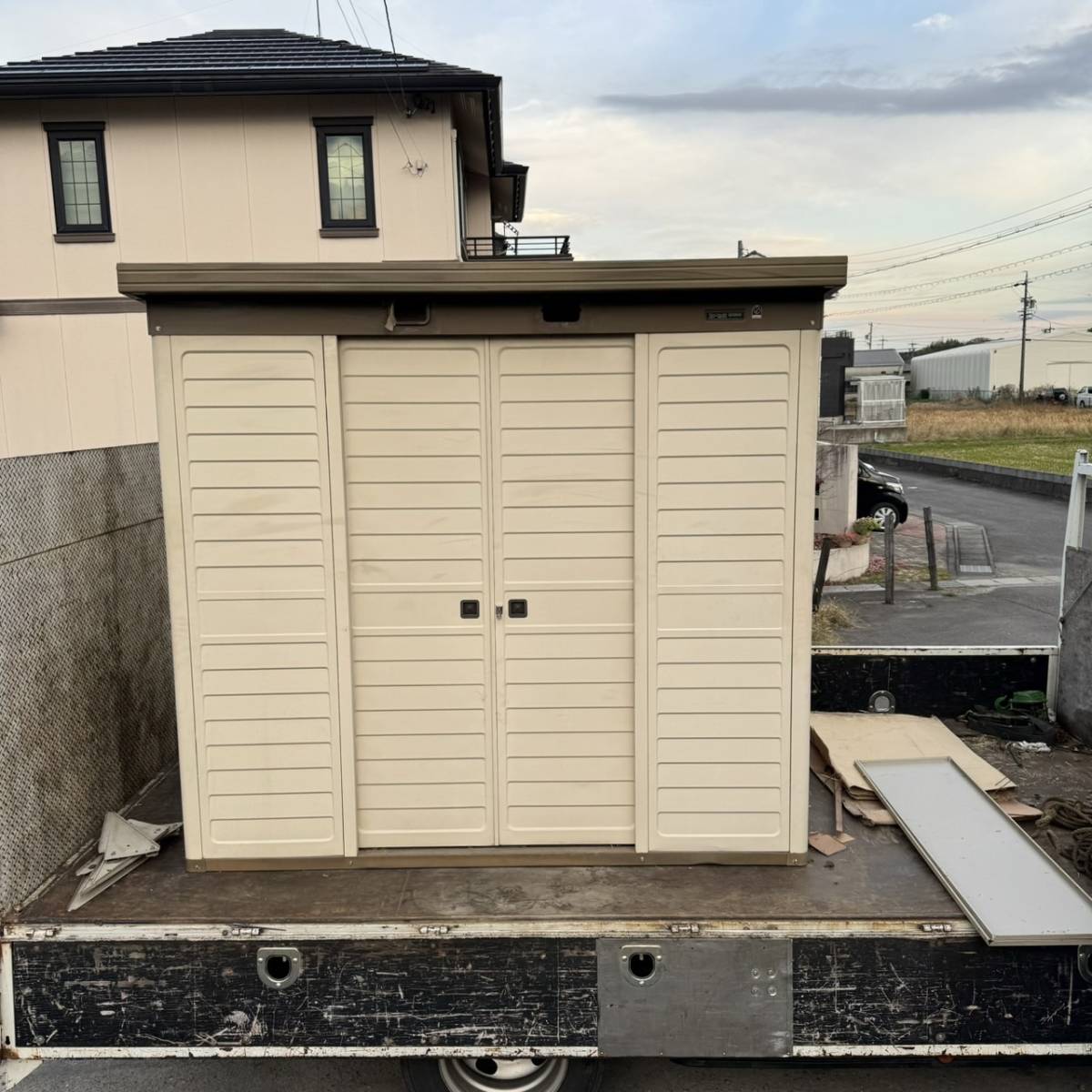 傷や汚れあり】☆岐阜発 引取限定/ヨド物置/あぜくら/W＝2220mm D