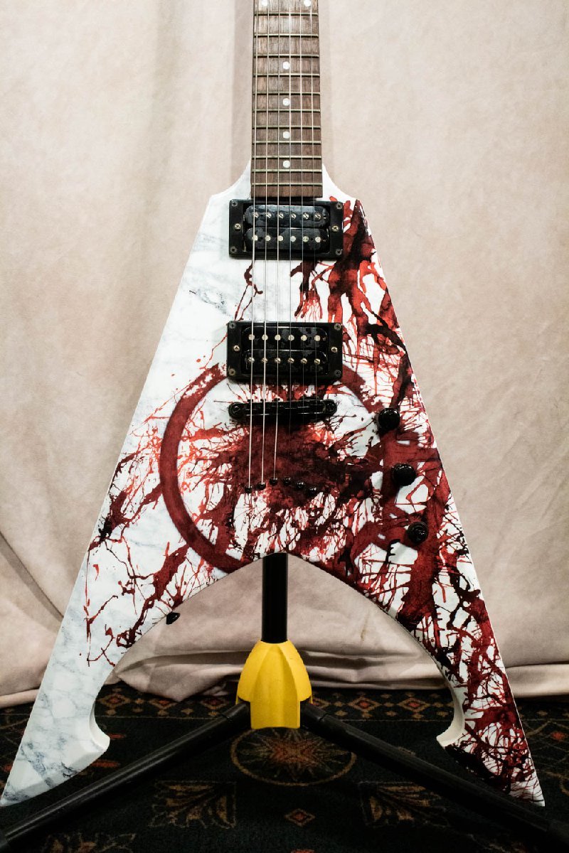 【傷や汚れあり】♪DEAN Michael Amott Tyrant x Splatter ディーン マイケル アモット フライングVタイプ ...