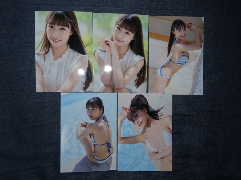 未使用】斉藤帆夏直筆サイン入チェキ1枚＋チェキ1枚＋生写真5枚＋2L生