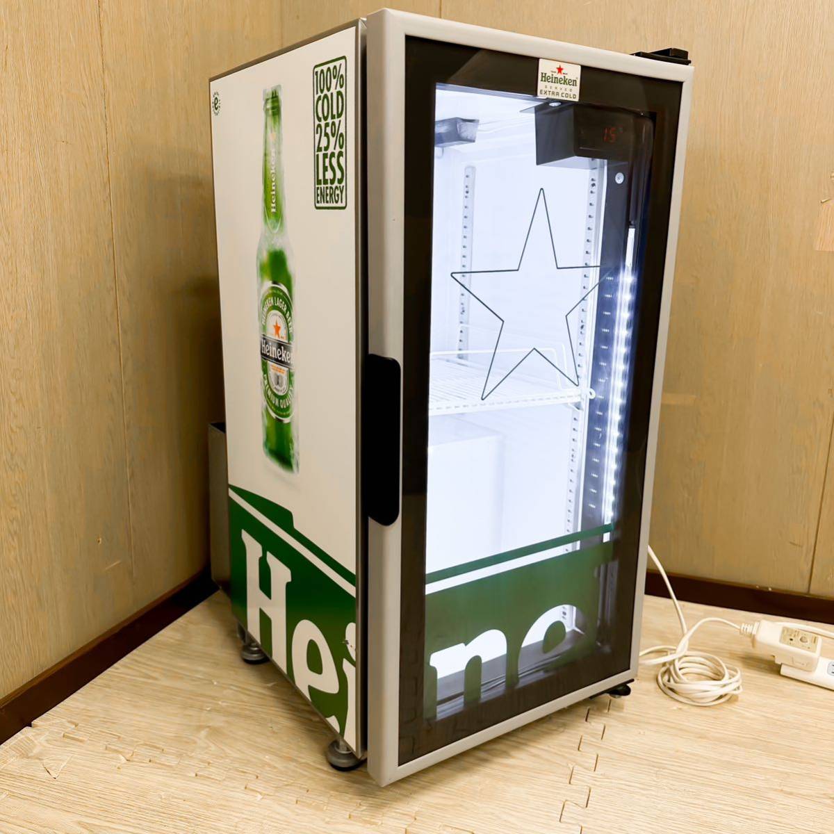 【非売品】ハイネケン　エクストラコールド　冷蔵庫 ハイネケン エクストラコールド冷蔵庫 非売品 冷蔵ショーケース