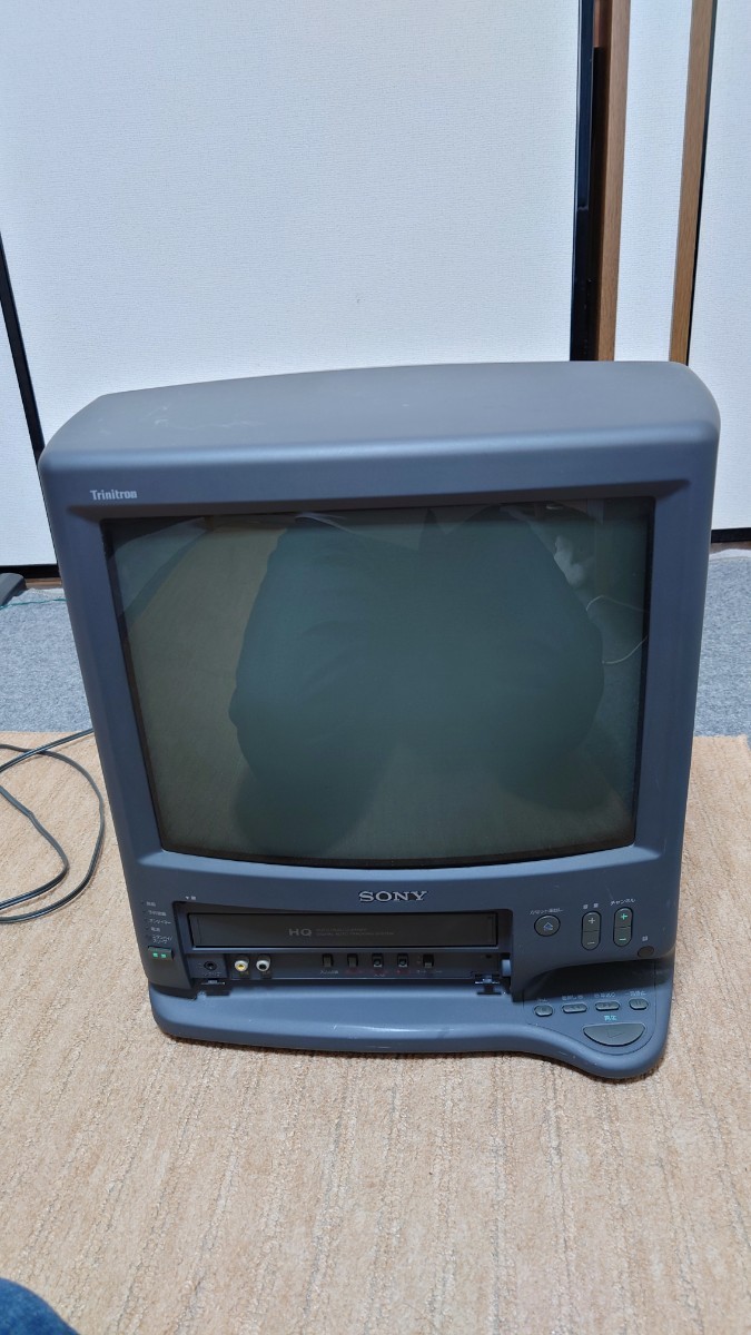 全体的に状態が悪い】SONY ソニー VHS内蔵テレビ KV-14VH03 通電確認