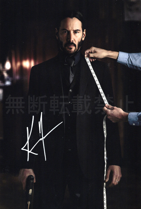 キアヌ・リーブス 直筆サインフォト/写真 ジョン・ウィック Keanu