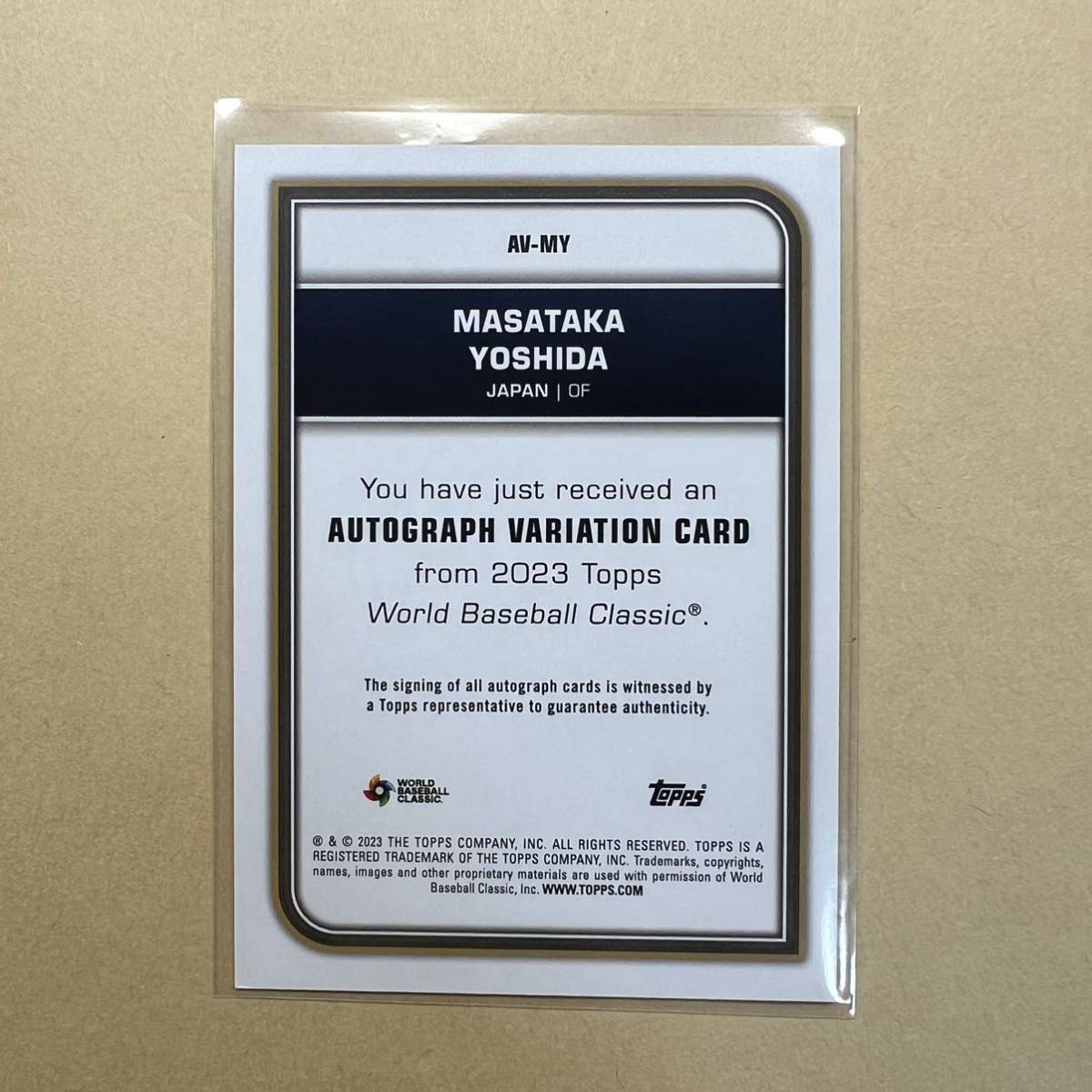 Topps - 吉田正尚　2023 topps wbc日本代表サインカード 吉田正尚 2023 topps wbc日本代表サインカード（Topps Finest