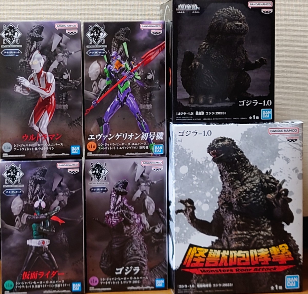 でふぉるむぷらす　ゴジラ　ウルトラマン　仮面ライダー　エヴァンゲリオン　2セット ゴジラ、エヴァ、ウルトラマン、仮面ライダーのデフォルメ可動