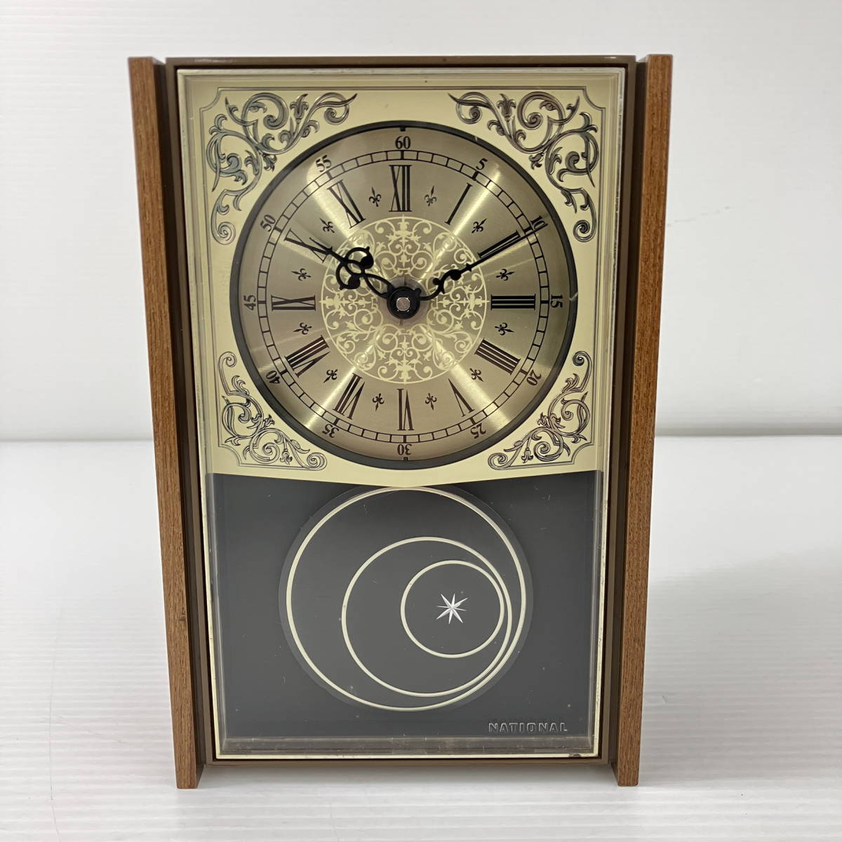 【動作品】 ナショナル 電気置時計 リングレット 箱付 当時物 昭和レトロ 希少 昭和レトロな置き時計 ナショナル『リングレット』 くるくる回る