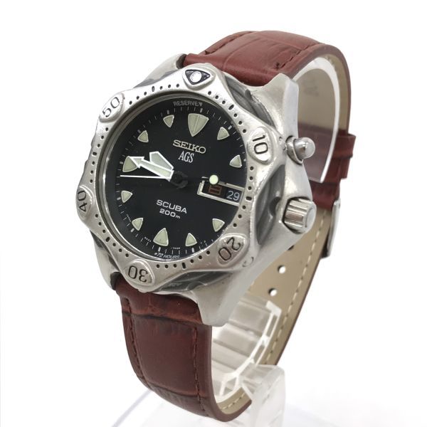 二次電池交換済！】SEIKO AGS SCUBA 5M23-7A00 時計 やや美品 