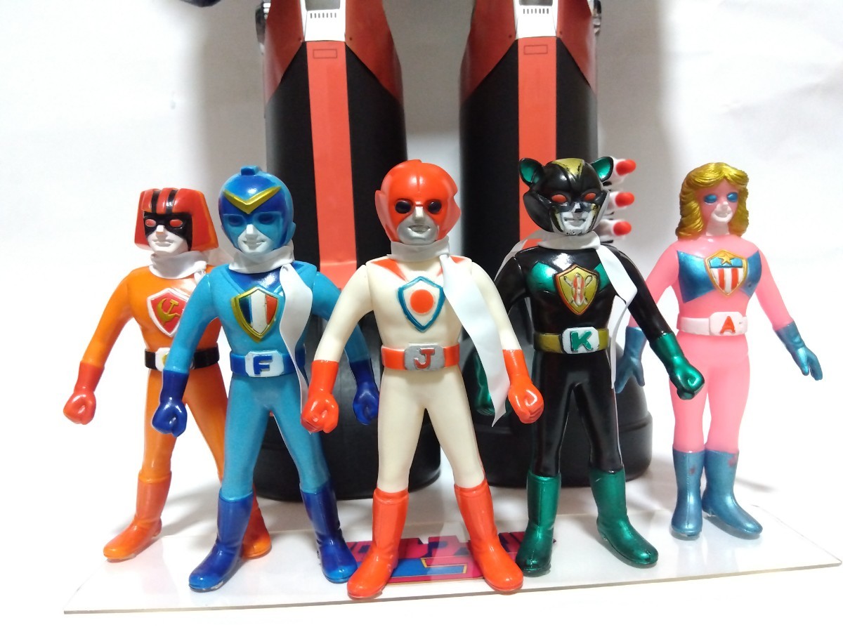 全体的に状態が悪い】ポピー バトルフィーバーJ ザ・バトルマン ソフビ
