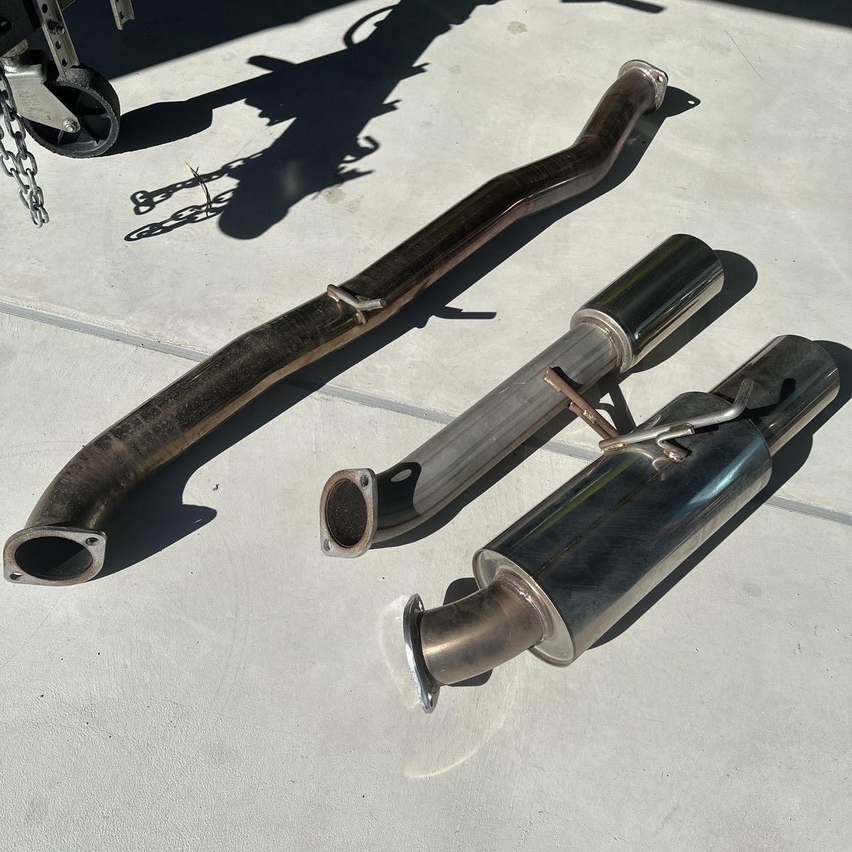 z33 ストレートマフラー 中間 リアピース フェアレディZ Z33 中間パイプ ストレートマフラー ステン 60Φ