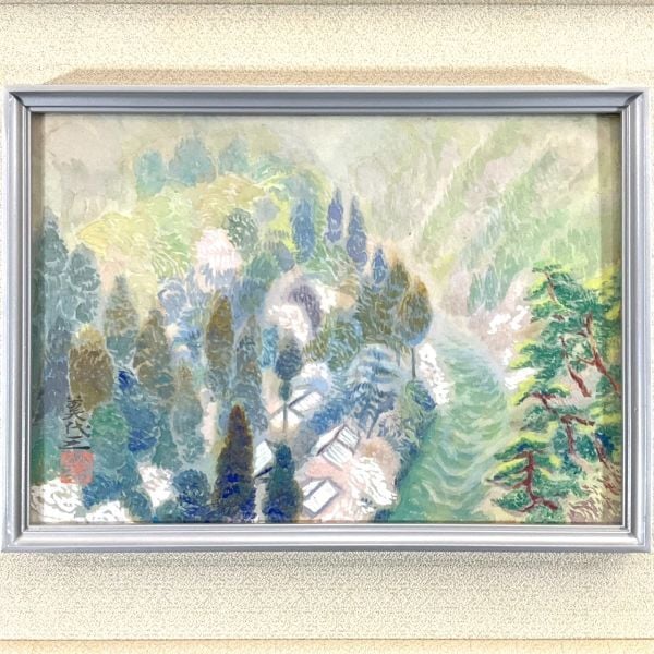 日本画／加藤美代三「白糸の滝」 日本画／加藤美代三「白糸の滝」