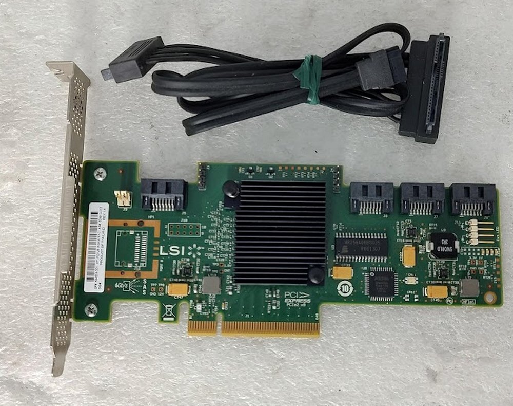 【やや傷や汚れあり】 hp Z420対応 純正 LSI SAS 92124i 4ポート 6Gbps SAS RAIDコントローラ RAID0