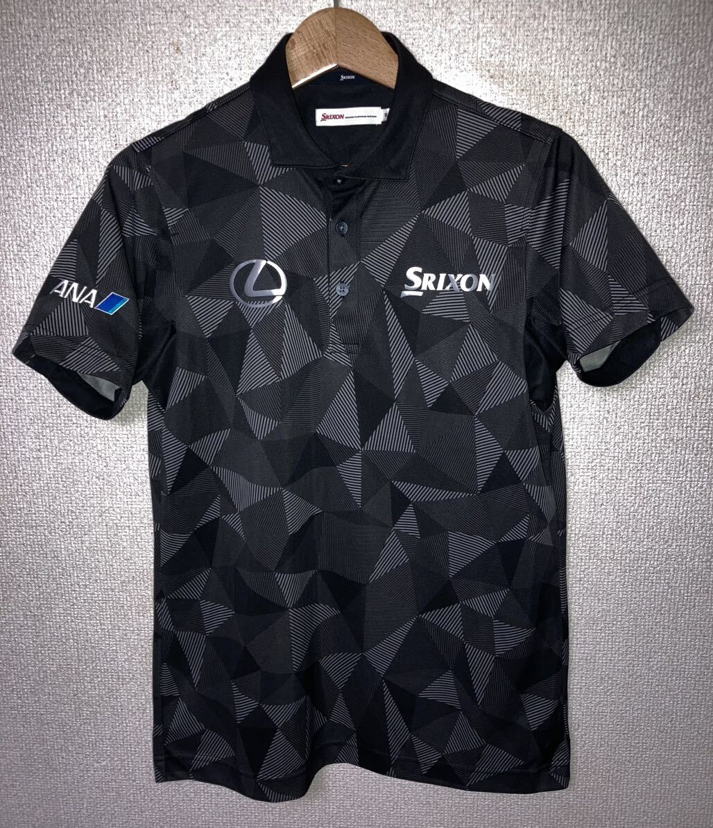 SRIXON レクサス　ブラックストライプポロシャツ　ANA 松山英樹プロ着用モデル 美品 SRIXON LEXUS ANA (LLサイズ