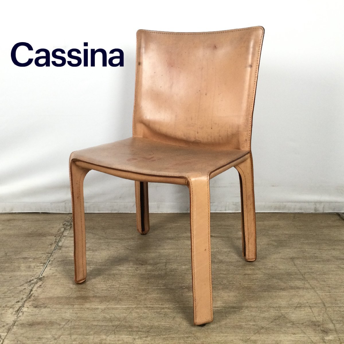 カッシーナ cab412黒ダイニングチェア本革C