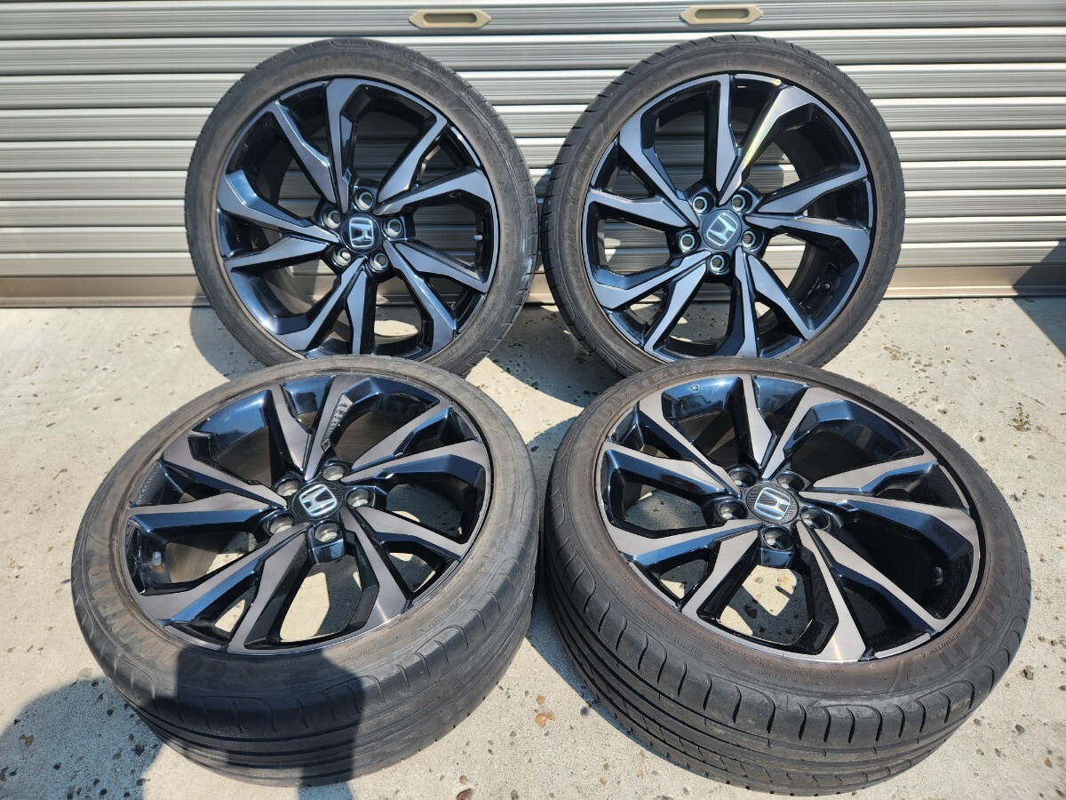 ホンダ FK7 シビック 純正 18in 8J +50 PCD114.3 4本 美品】ホンダ FK7 シビック ハッチバック 後期 純正 18in 8J +50