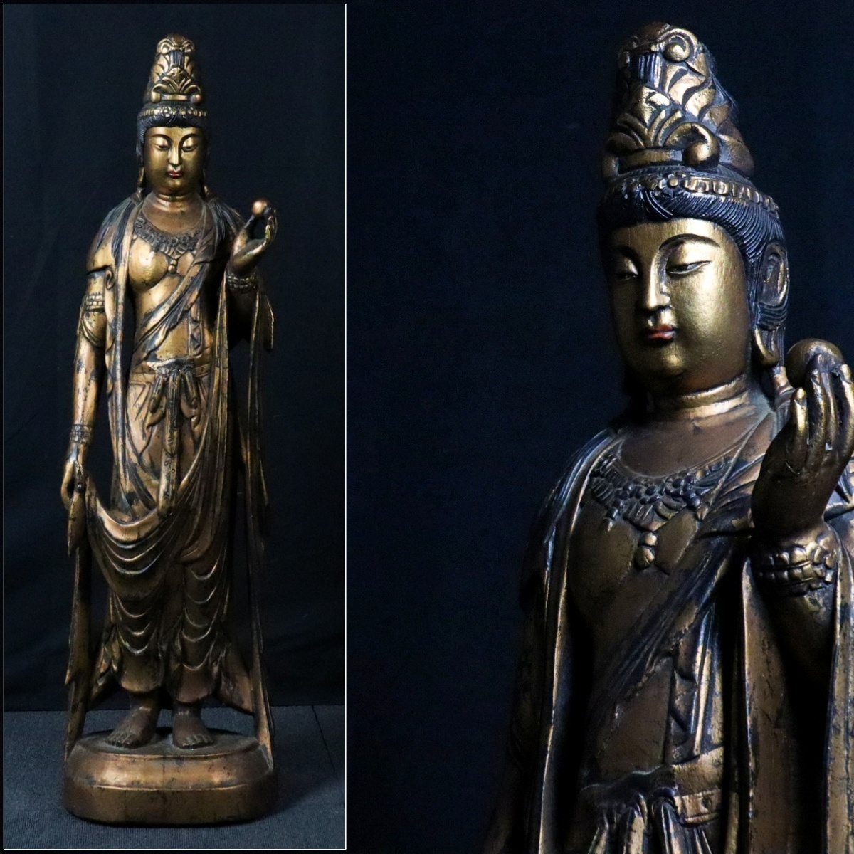 観音 立像 鋳物製 観音 立像 鋳物製 【公式通販】