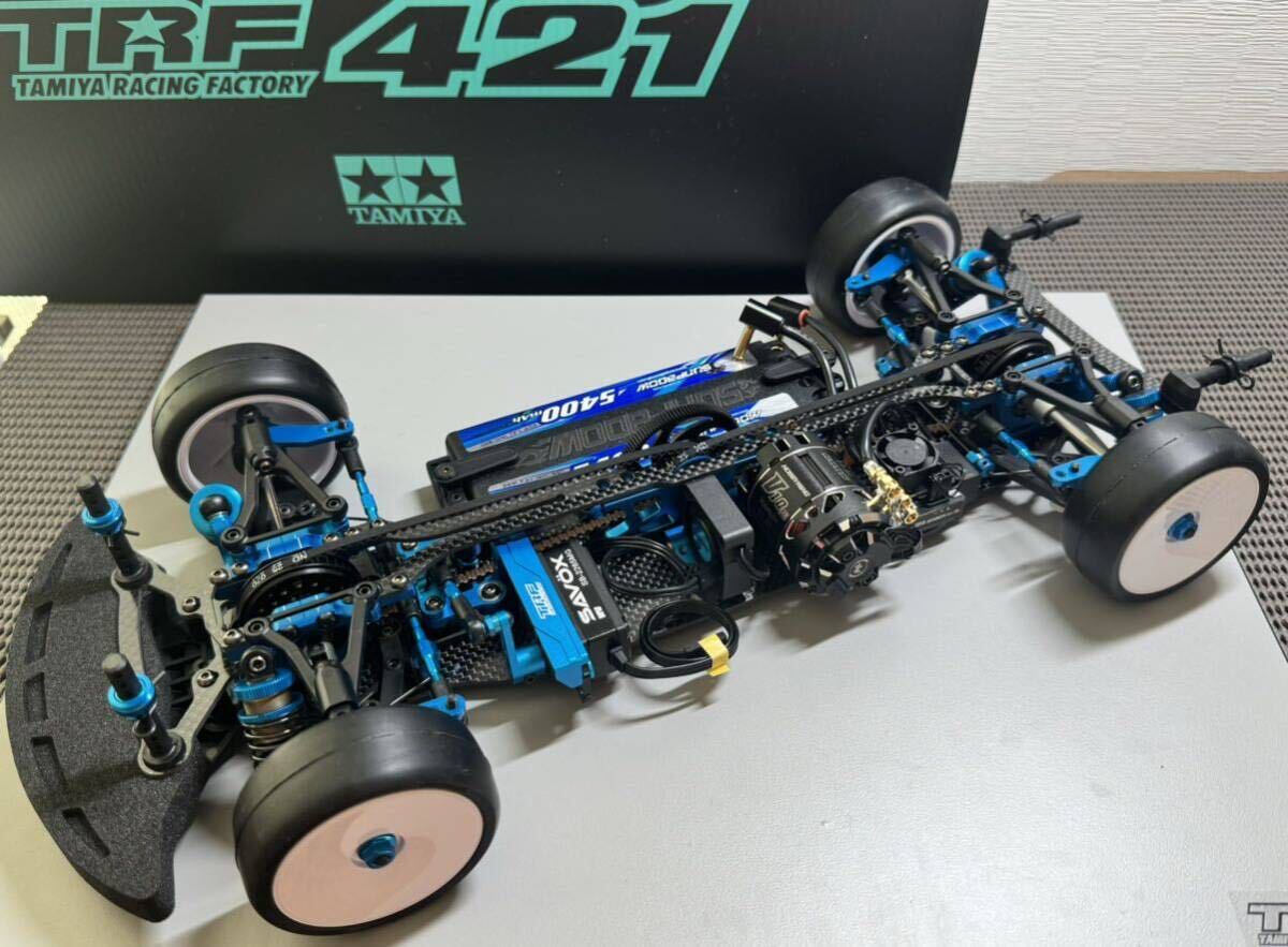 未使用】タミヤ TRF421 組立済 未走行 メカ モーター バッテリー
