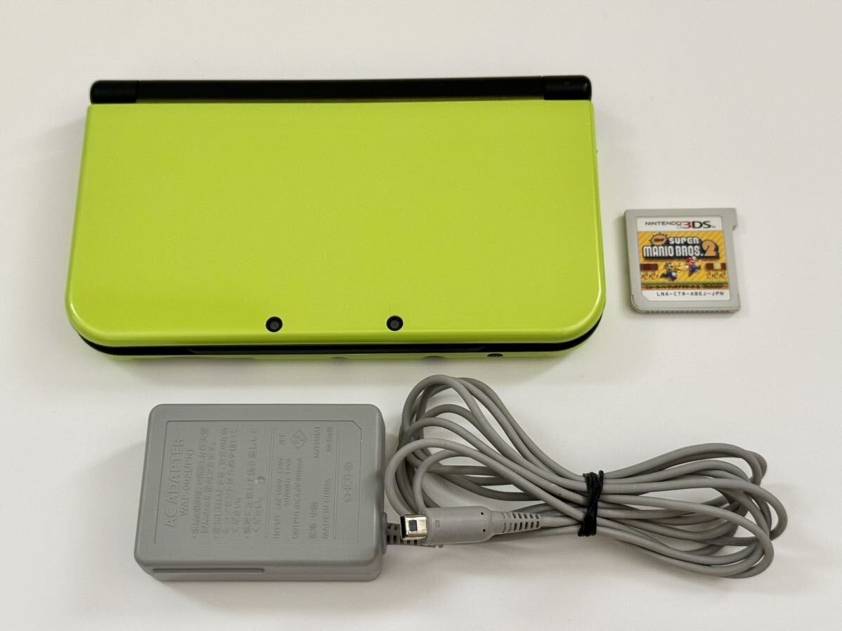 new 3DS ライムブラック 3mアダプタ付き 新品 New ニンテンドー 2DSLL