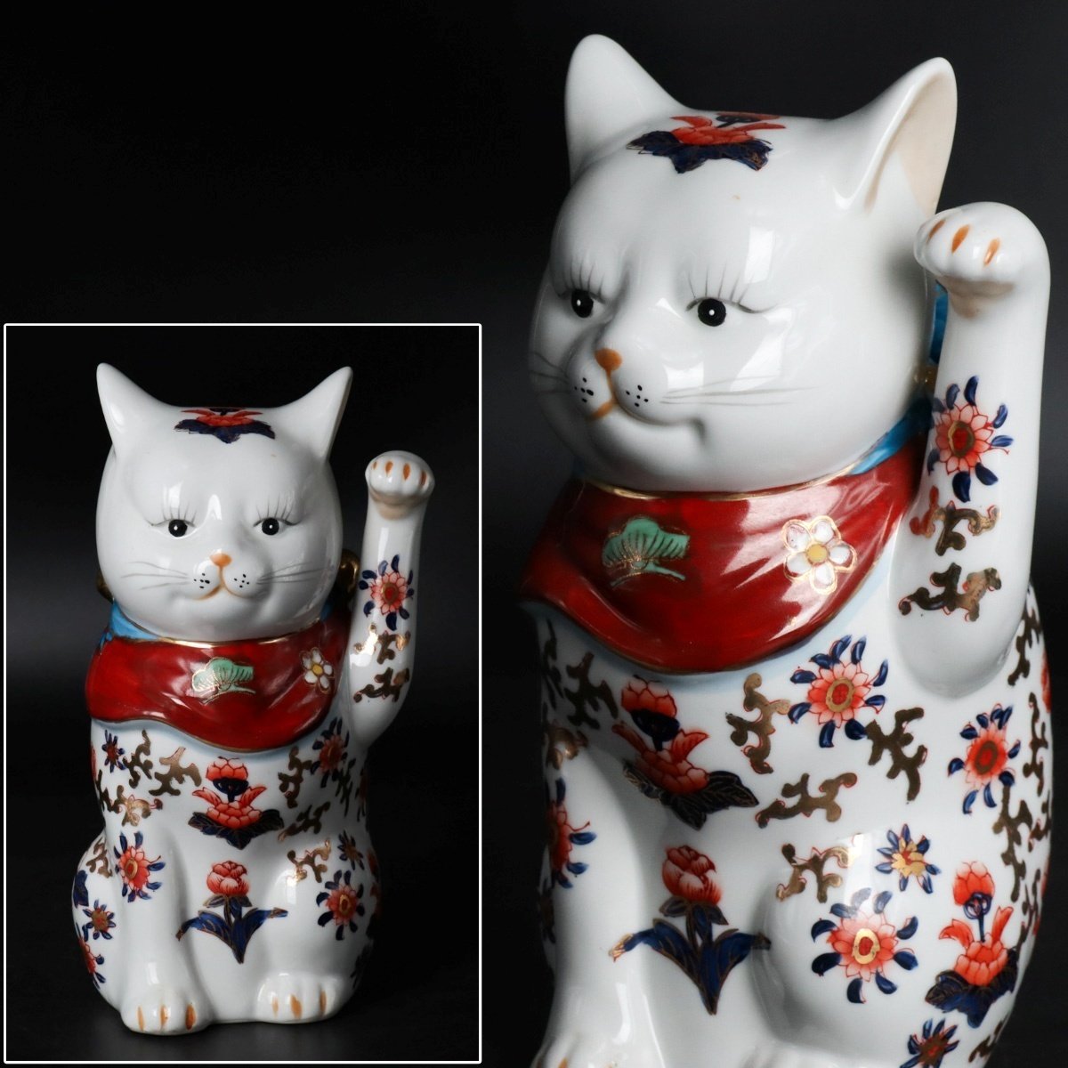 伊万里焼き 古染風景紋 そば猪口5点 明治中期 茶道具
