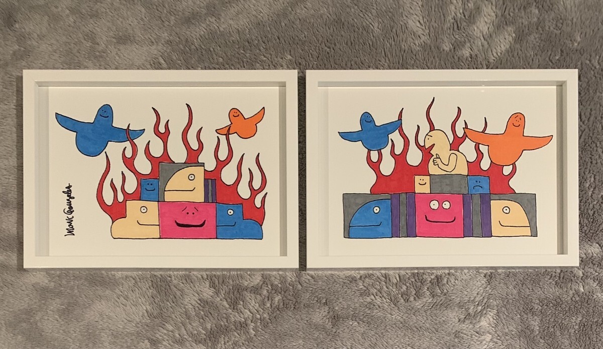 一点物 mark gonzales gonz 直筆原画 supreme シール付