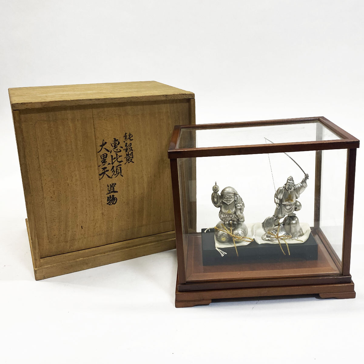 純銀】 恵比寿 大黒天 置物 SILVER 1000 2025年最新】銀 大黒天