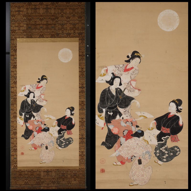 芳岡ひでき「春爛漫 LOVE」ジクレー 額装 18/100 猫 てんとう虫 G