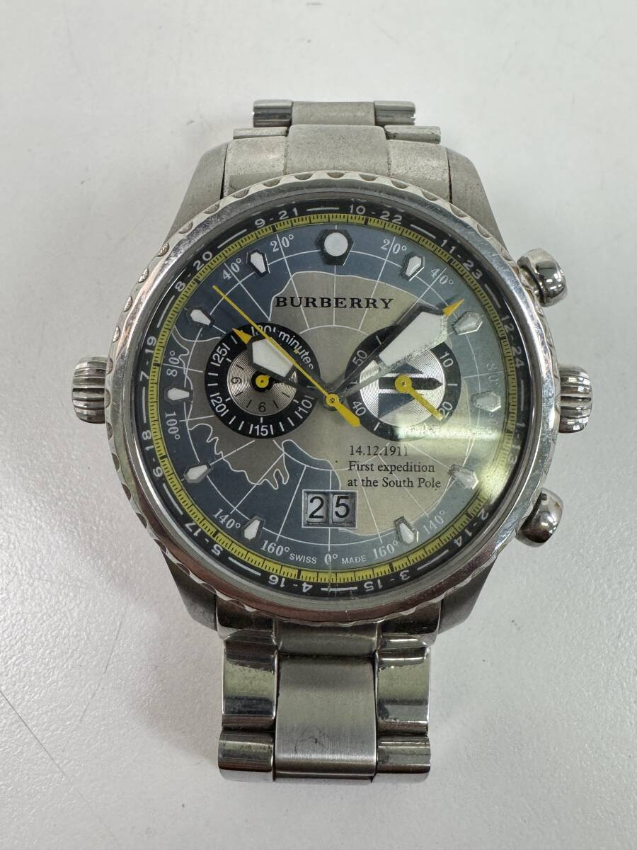 1円～》BURBERRY SPORT バーバリー スポーツ BU7702 腕時計 クロノ 