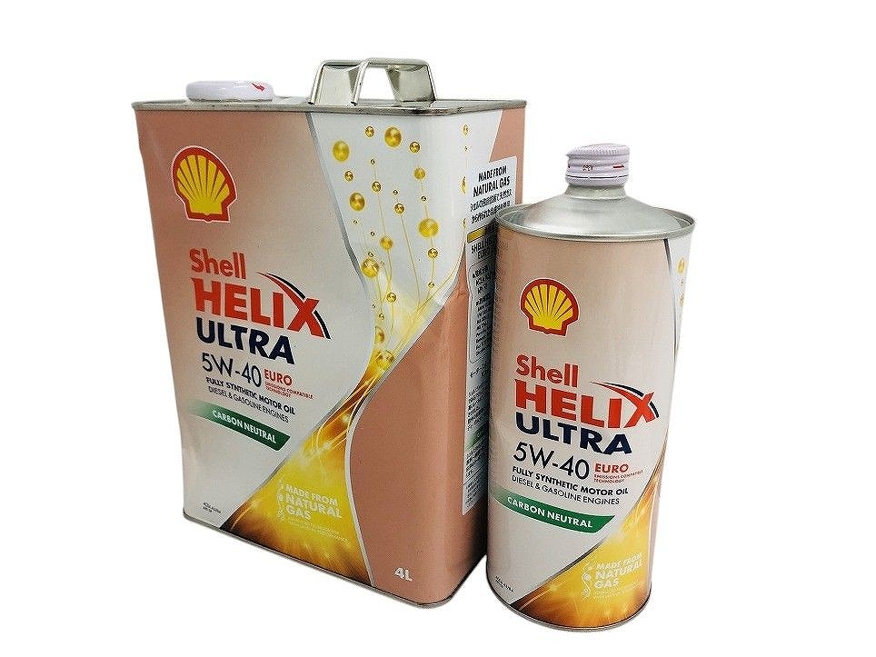 【未使用】★未開栓★ SHELL シェル HELIX ULTRA EURO 5W-40 エンジンオイル 4L / 1L 引取限定 神奈川県 ...