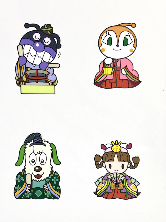 TAKAO 御影石 アンパンマン バイキンマン ドキンちゃん 3体セット TAKAO 御影石 アンパンマン バイキンマン ドキンちゃん 3体セット