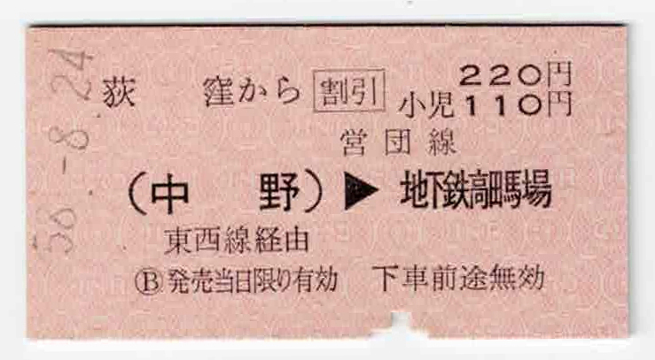JR東日本 見本帳 乗車券 切符 鉄道 国鉄 乗車券（硬券）見本帳 昭和