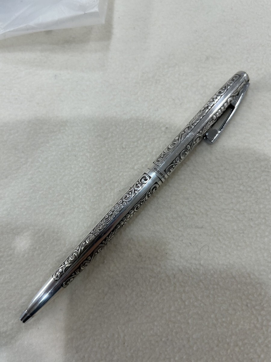 廃盤 シェーファー タルガ 1006 万年筆 スターリングシルバー 格子柄  