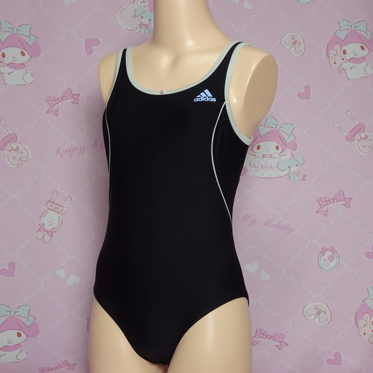 【未使用】（4117） お下がり品 ワンピース水着 170サイズ 女児服 水着 女子 女の子 小学生 エコ 美少女の落札情報詳細 