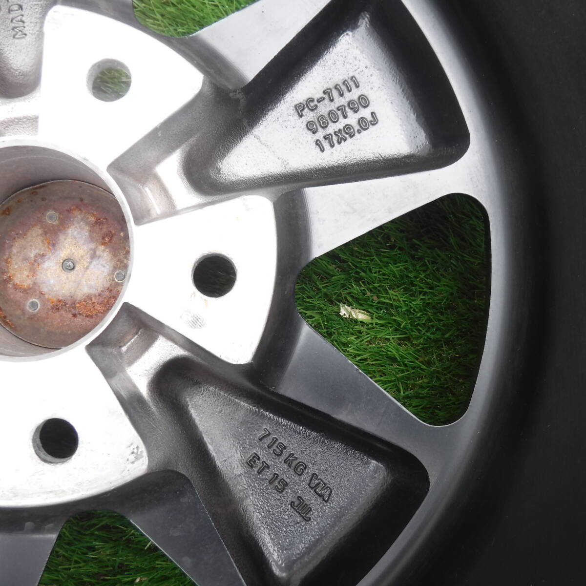 GSX400Sカタナ フロント17インチ化ワイドホイール前後セット、良品 17