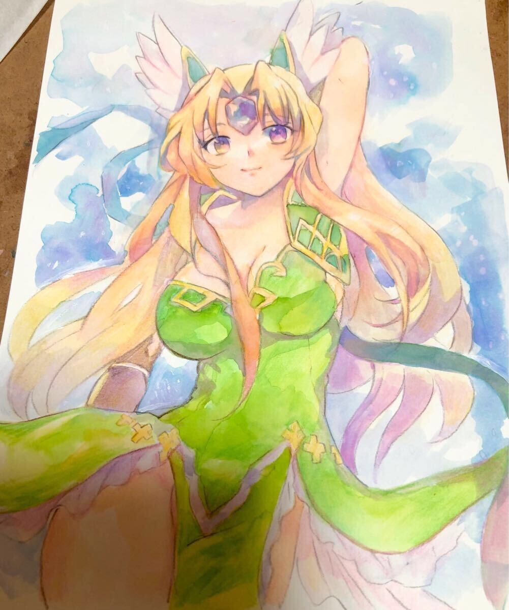 同人 手描き イラスト 聖剣伝説3 リース 色紙