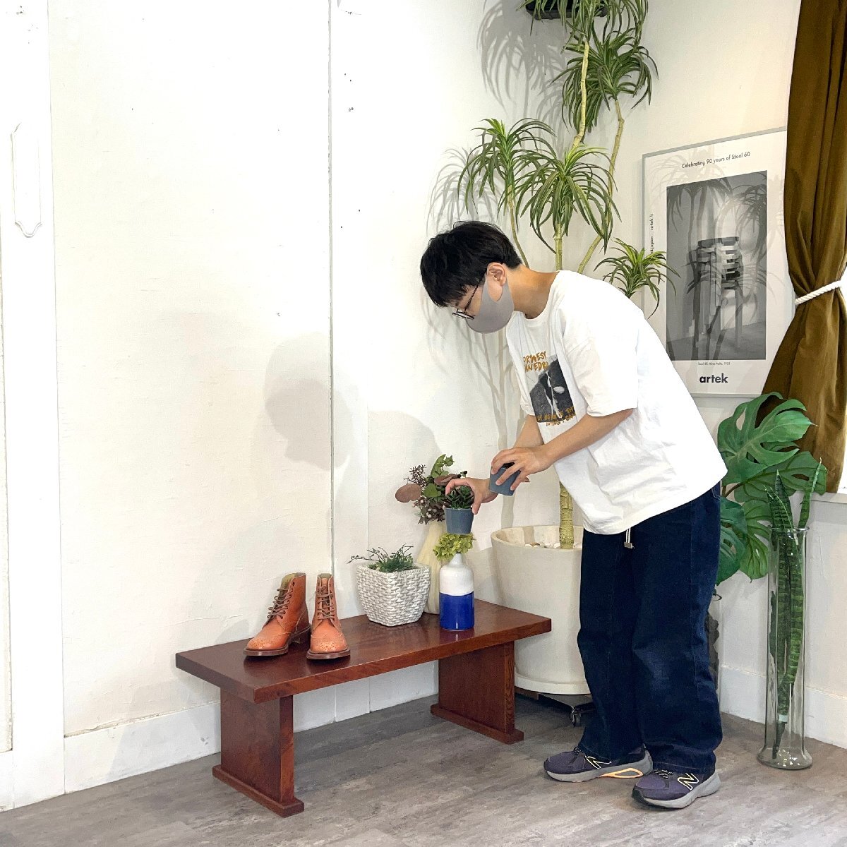 早川謙之輔作 くりぬき盆 銘「淀」