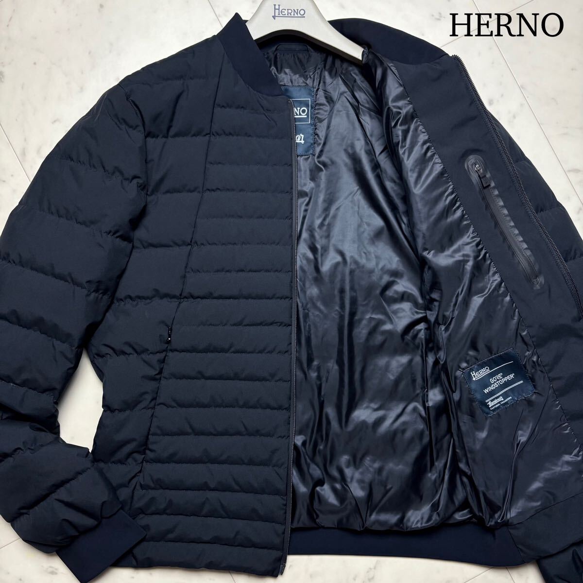 【未使用に近い】未使用級/XL★ HERNO Laminar ヘルノ ラミナー GORE WINDSTOPPER 2way ダウンジャケット ...