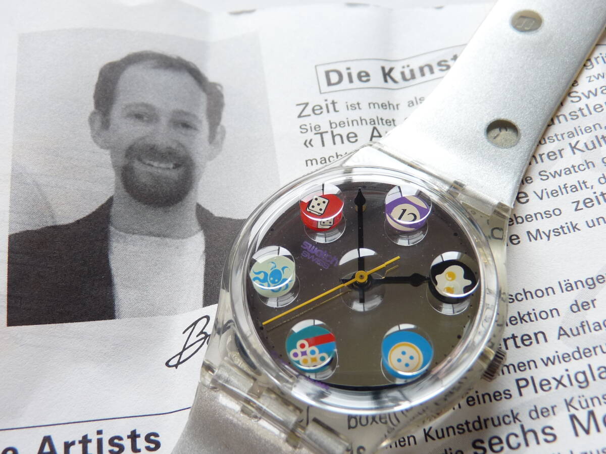 新品】未使用 美品 スウォッチ Swatch 初代アーティスト ブルーパスタ 