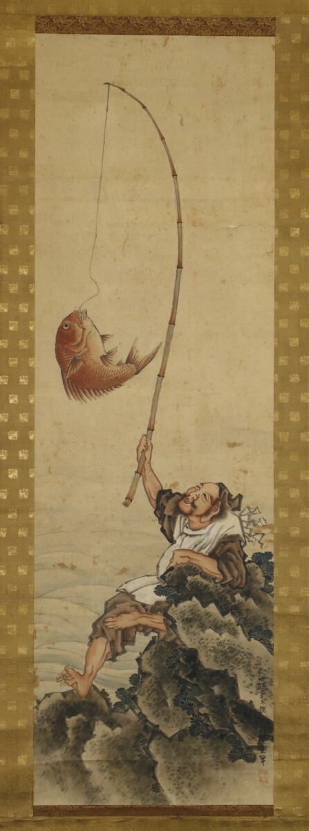 中古】1円 掛軸 伝・葛飾北斎 春草図 浮世絵 春画 工芸品の落札情報