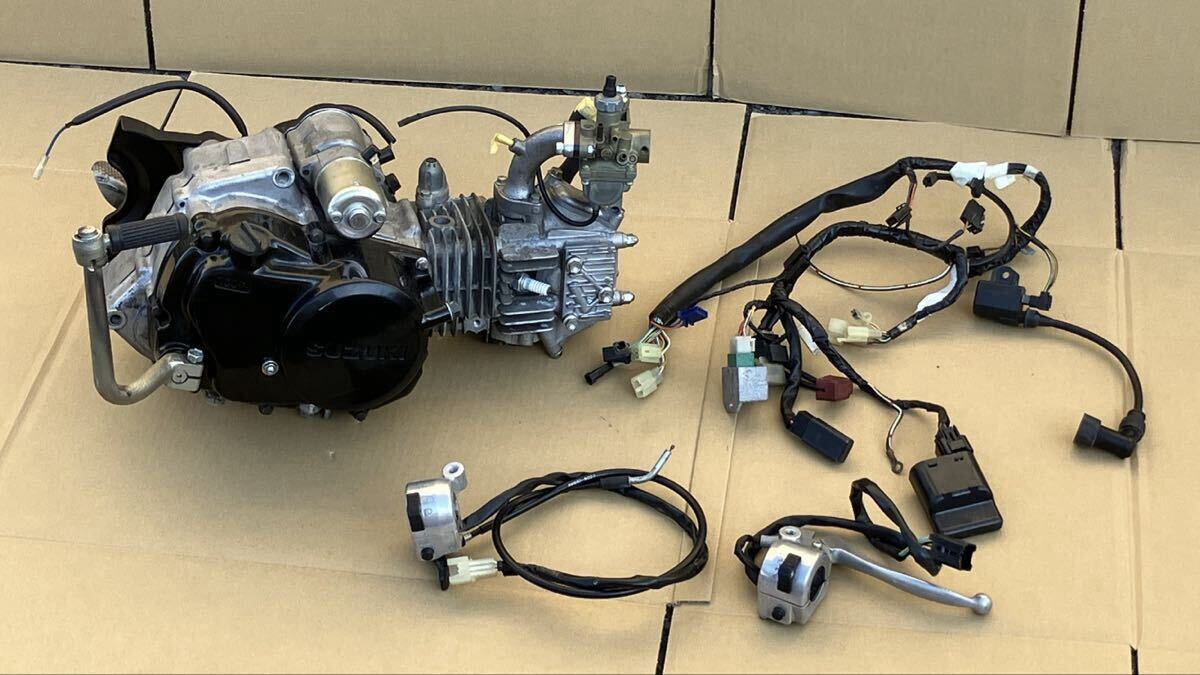 スズキ バーディー 50 BA43A H28 2.1km エンジン A407 メインハーネス