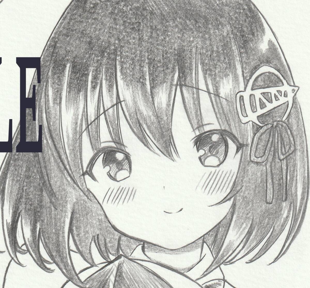 大色紙 同人手描きイラスト【鈴谷】艦これ 艦隊これくしょん モノクロ