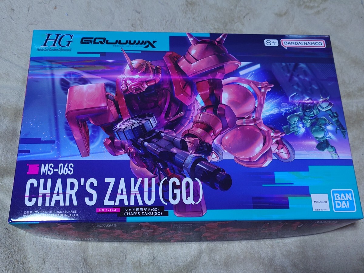 HG 1/144 シャア専用ザク (GQ) プラモデル 『機動戦士Gundam GQuuuuuuX』未組立品の1番目の画像