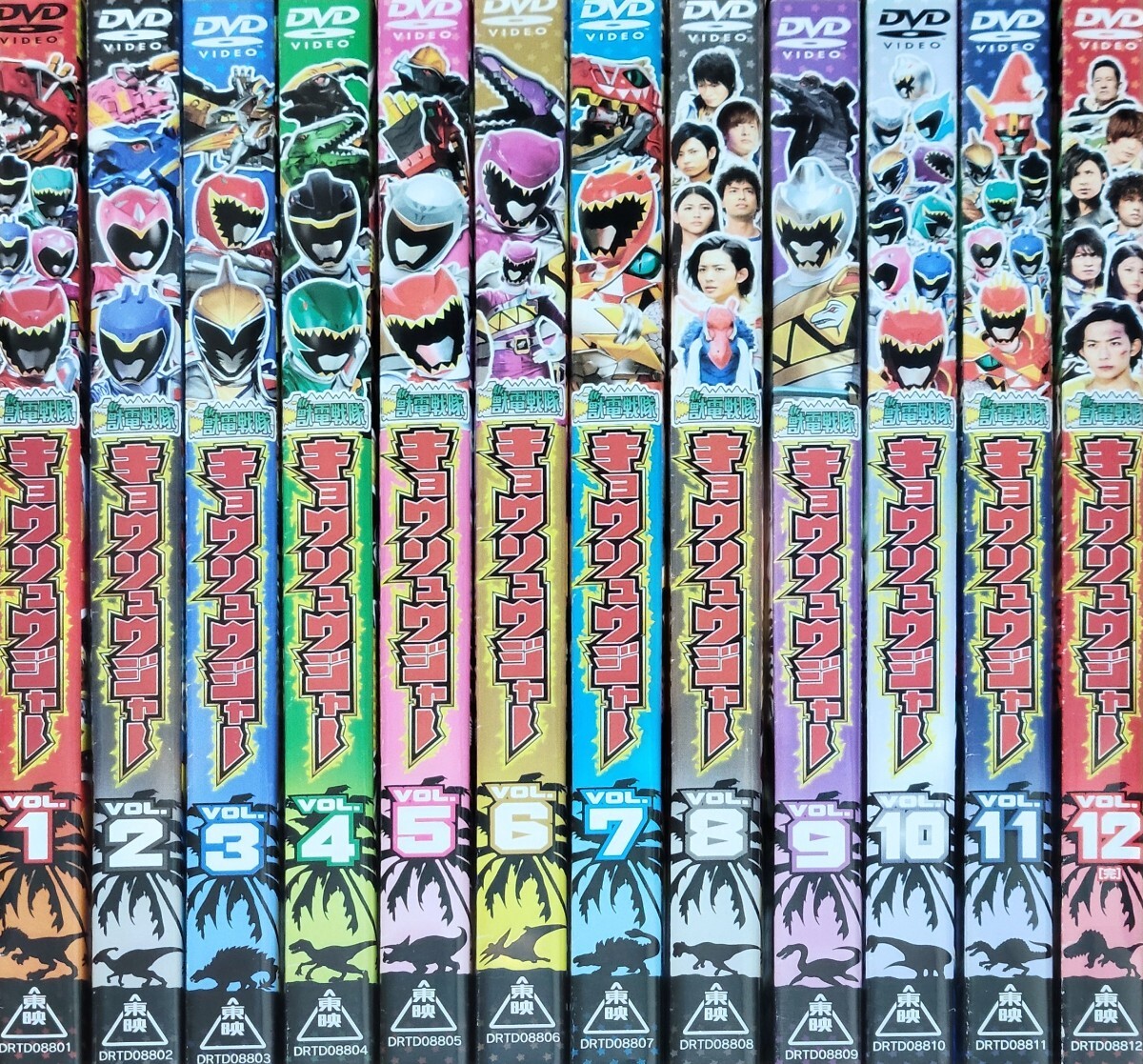 Cs0079 レンタル版○DVD 獣電戦隊 キョウリュウジャー 全12巻の落札