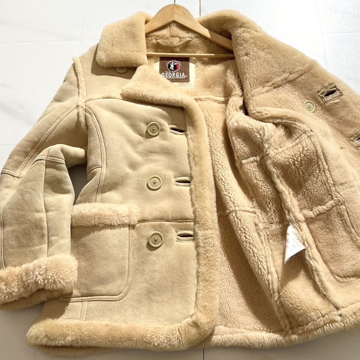 希少☆非売品 GEORGIA ジョージア Gコート'02ザ・ムートン 羊革 肉厚
