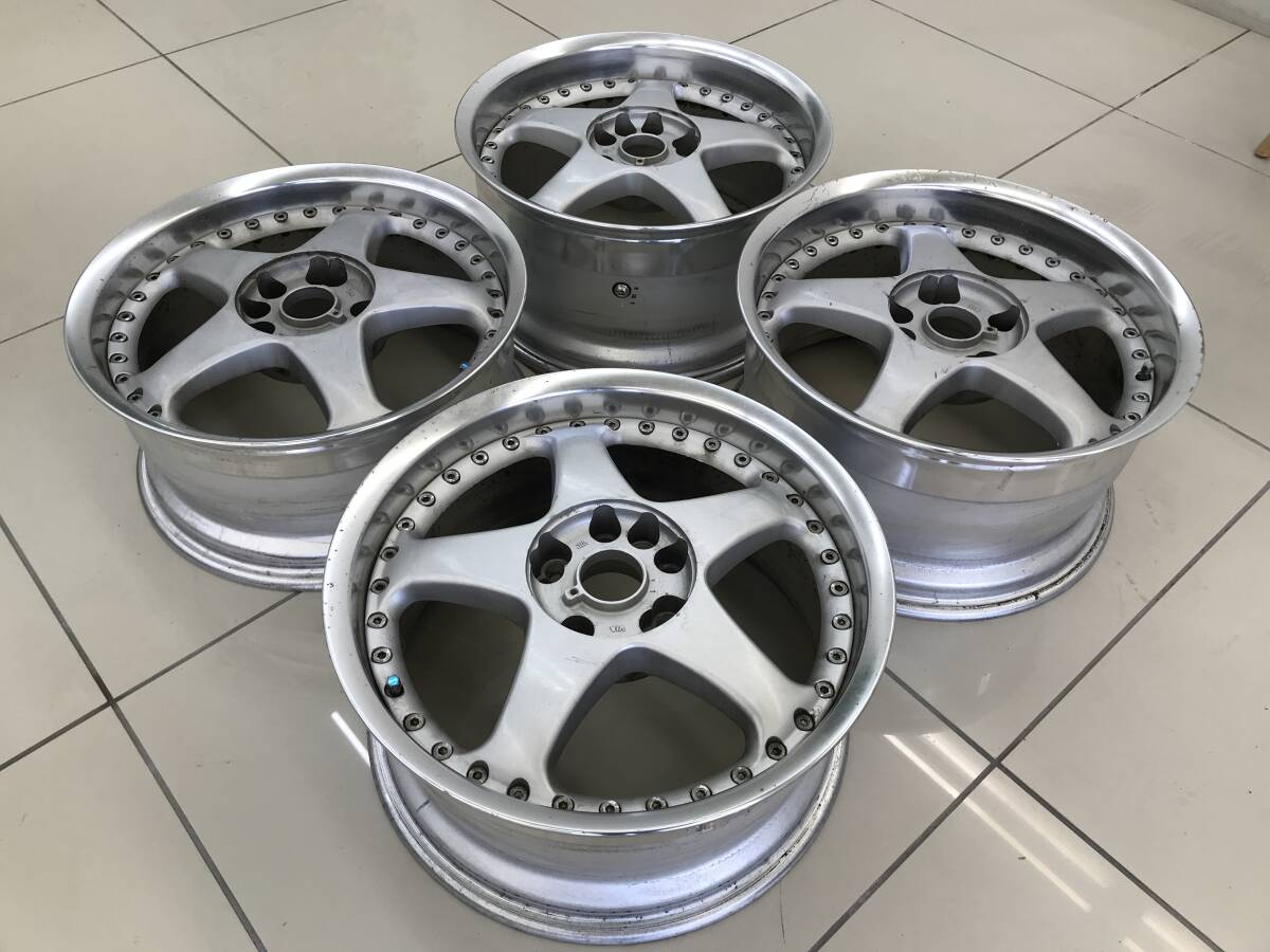 中古】4穴 114.3 5穴 114.3 マルチホイール 4H 5H 8j 9j WORK 深リム 
