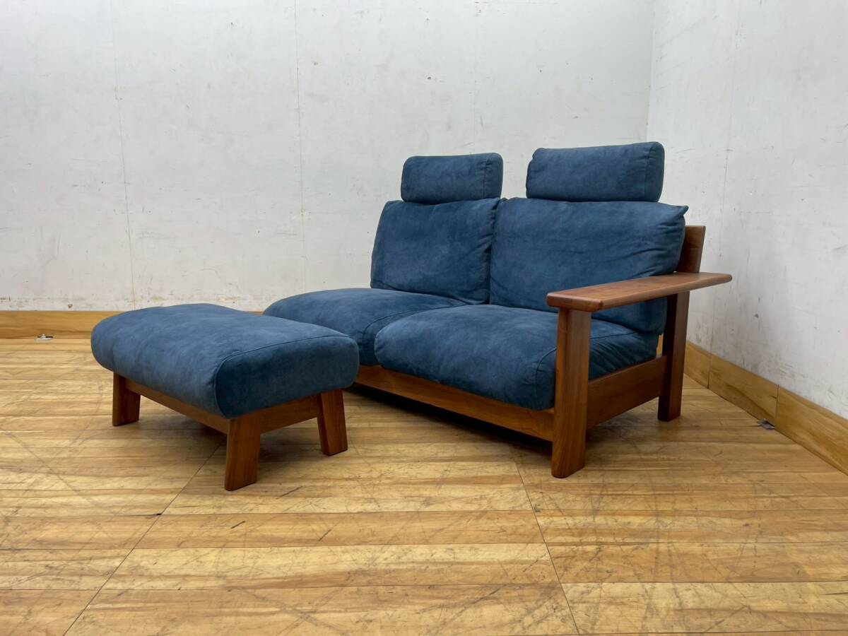 美品 ナガノインテリア 19万「LC030」ウォールナット無垢×オーク材 2.5 