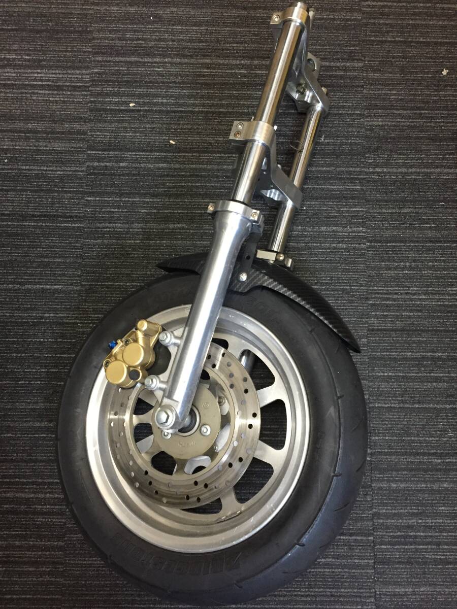 ◇スズキ レッツ2S ディスクブレーキ フロントフォーク ディスク化流用