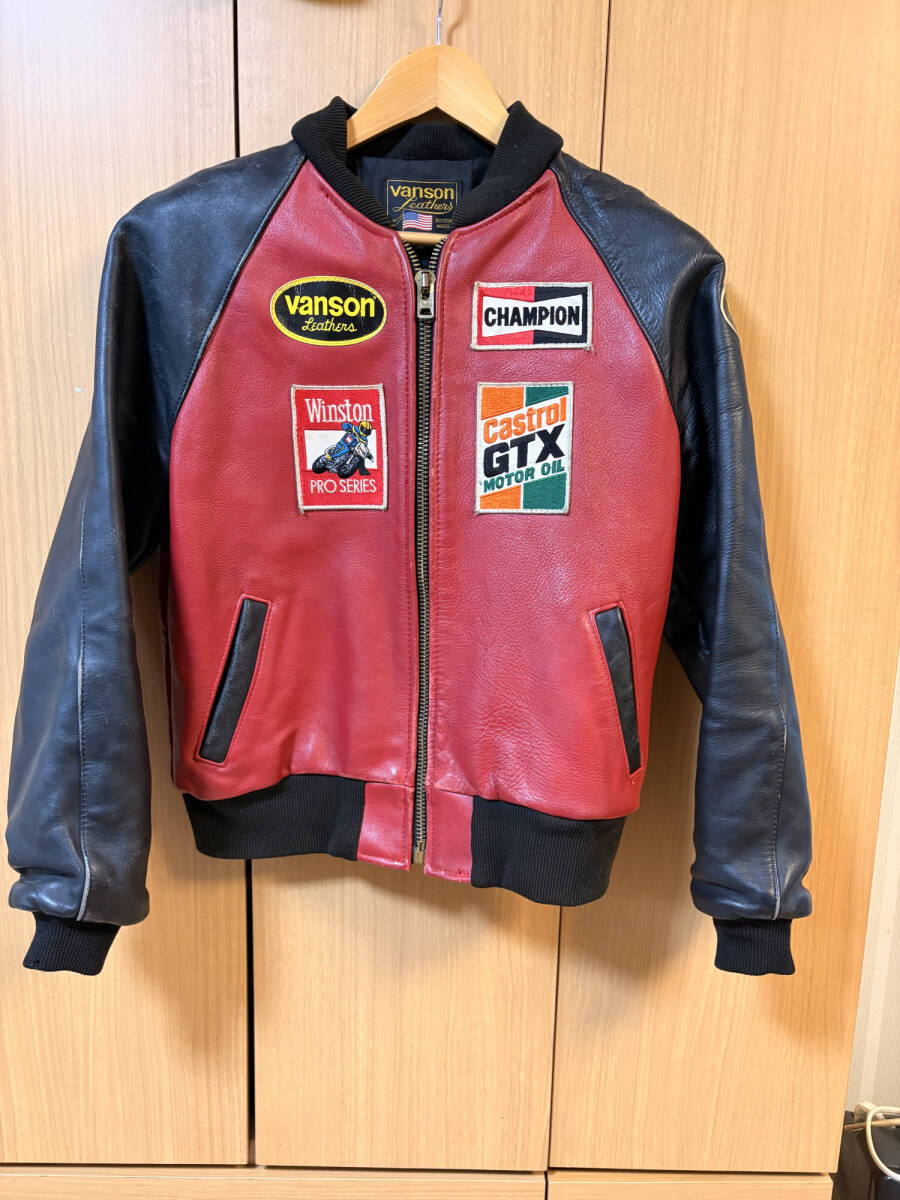 36 バンソン RJP シングル ライダース レザー ジャケット VANSON M