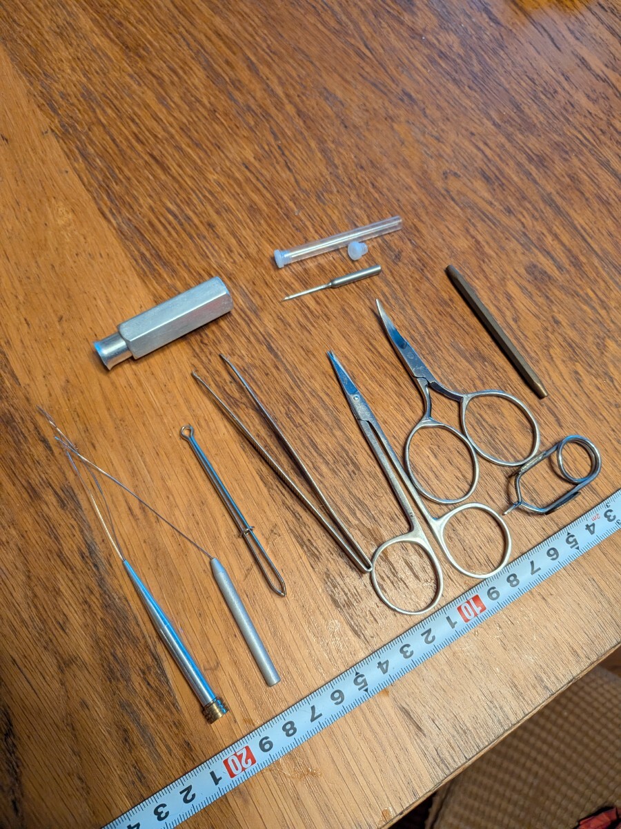 やや傷や汚れあり】 ○○○J・Dirin's Hackle Pliers J・ドリンズ