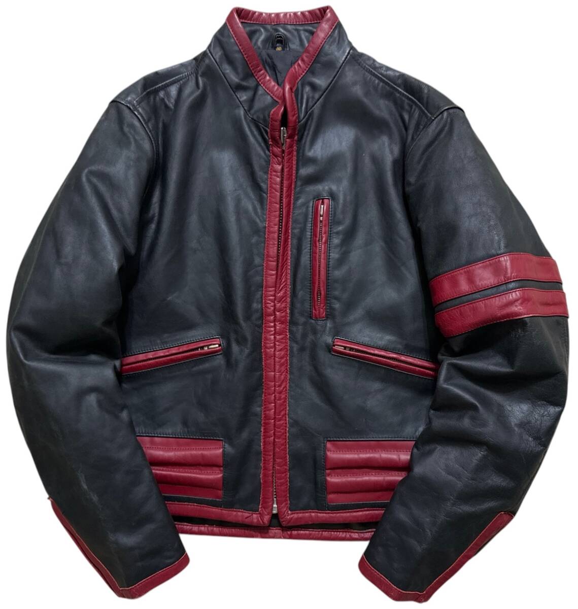 新品】未使用 Freedom ライダースジャケット 48 バッファローレザー