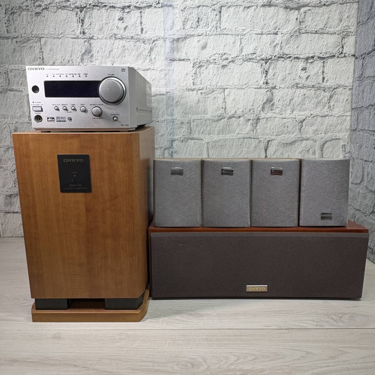 ONKYO サラウンドシステム PR-155SPX 動作美品 取扱説明書、アンテナ付
